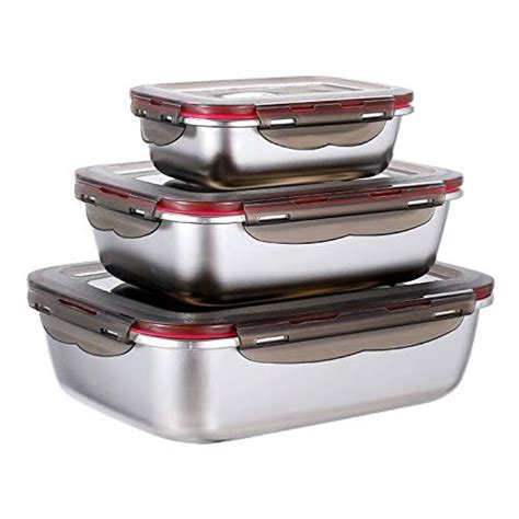 stackable metal food containers